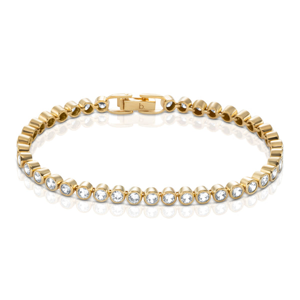 Eternal Tennis Bracelet – White (14K Gold Plated)