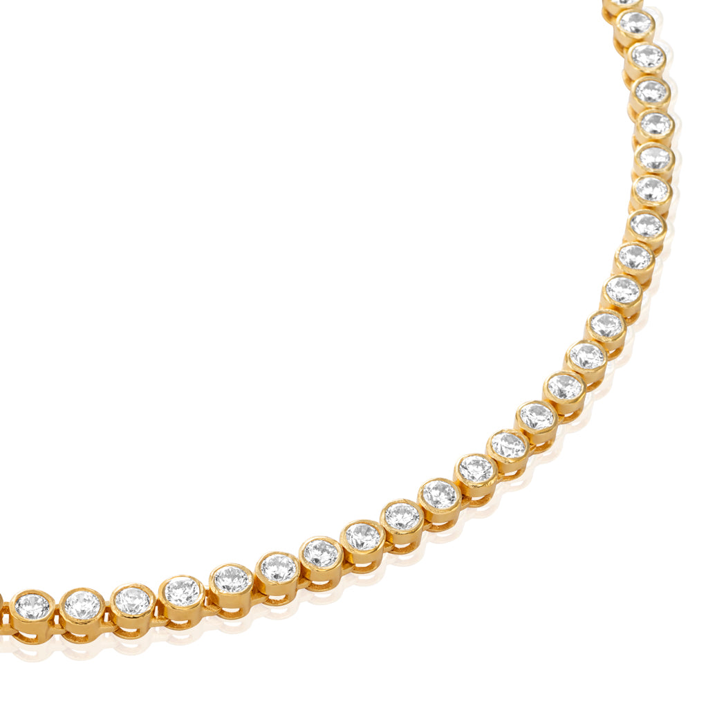 Victory Tennis Necklace (14K Gold Vermeil)