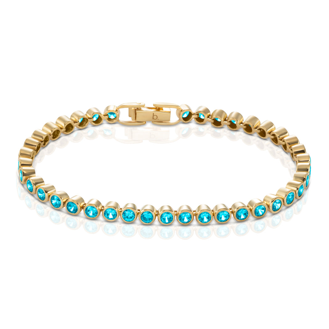 Eternal Tennis Bracelet – Blue (14K Gold Vermeil)