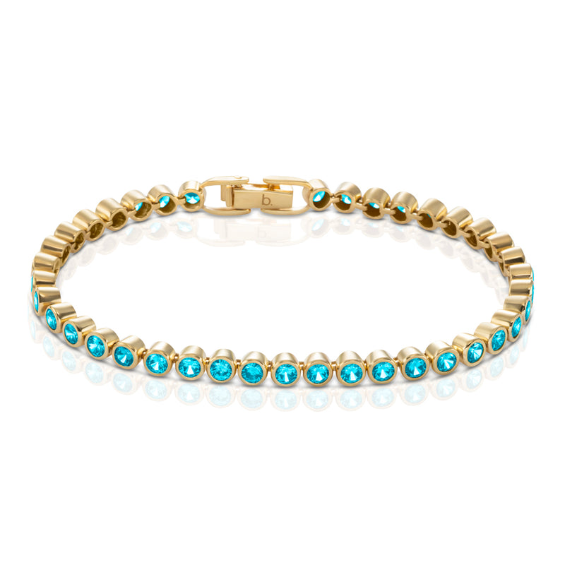 Eternal Tennis Bracelet – Blue (14K Gold Vermeil)