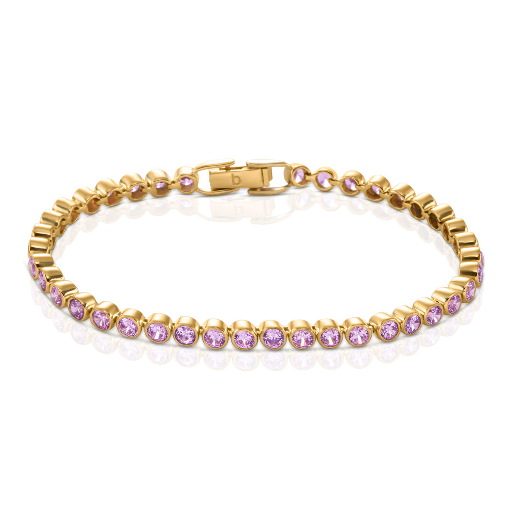Eternal Tennis Bracelet – Pink (14K Gold Vermeil)