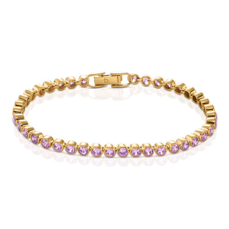 Eternal Tennis Bracelet – Pink (14K Gold Vermeil)