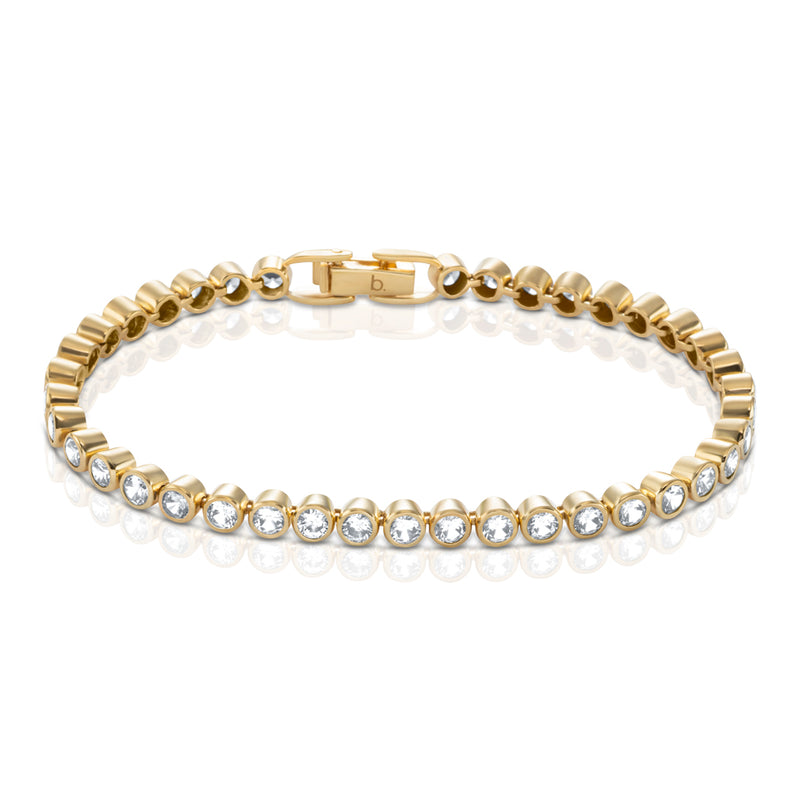 Eternal Tennis Bracelet – White (14K Gold Plated)