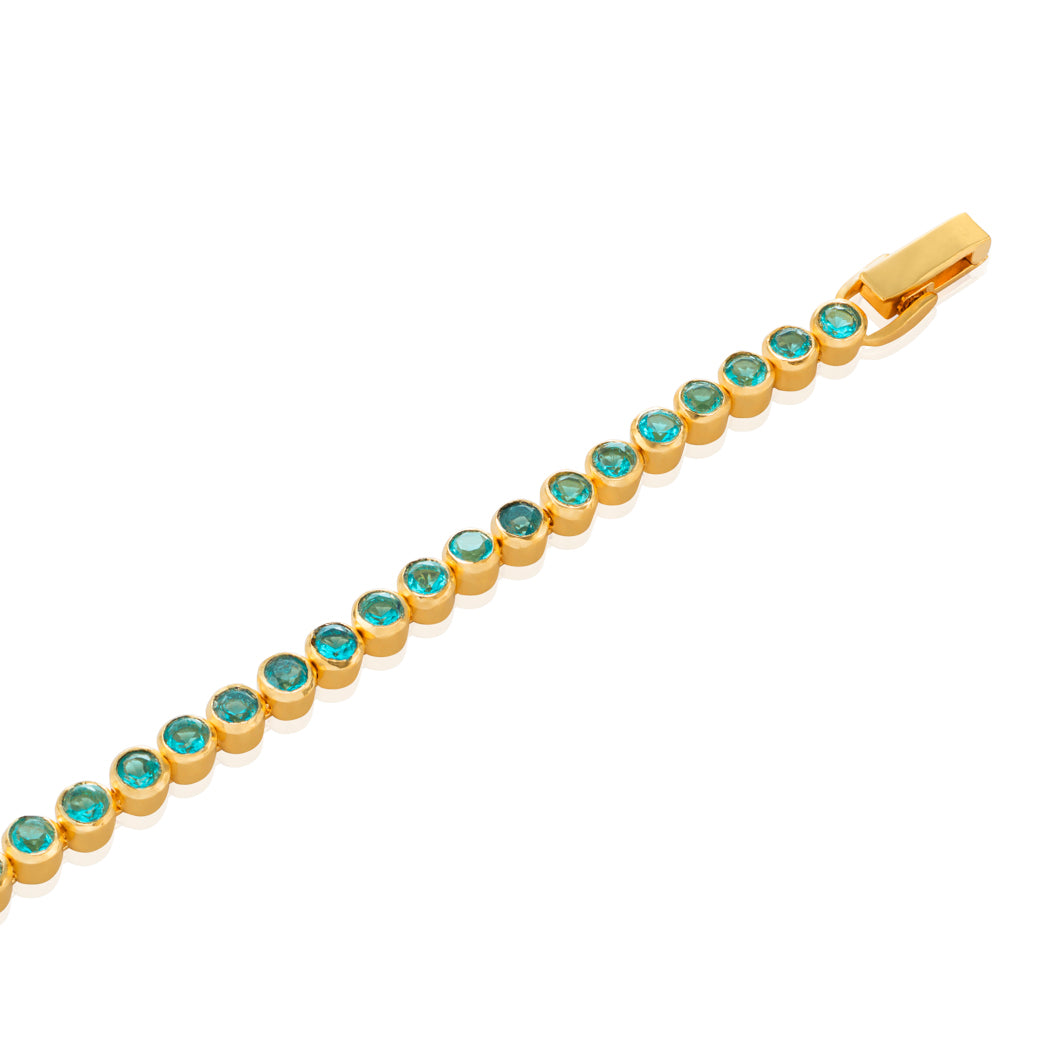 Eternal Tennis Bracelet – Blue (14K Gold Vermeil)