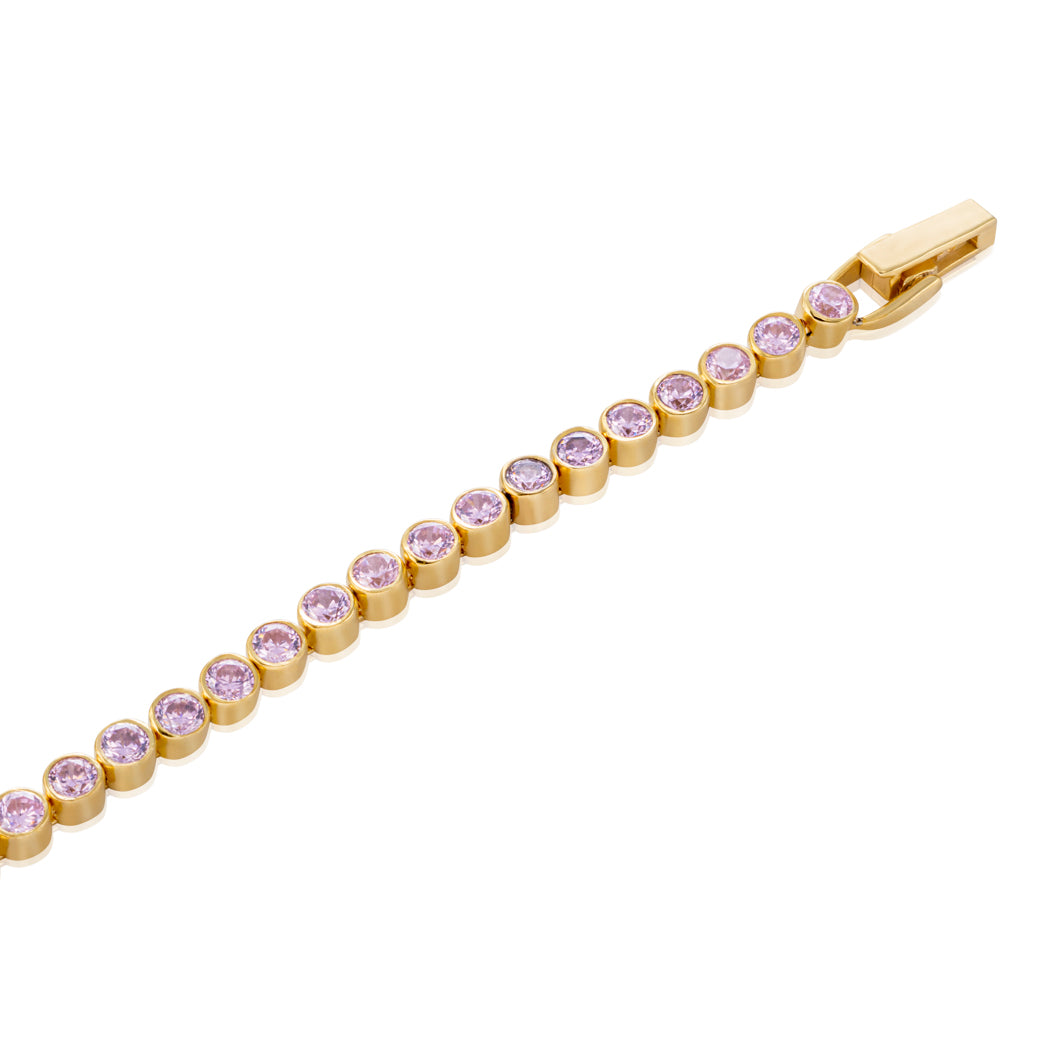 Eternal Tennis Bracelet – Pink (14K Gold Vermeil)