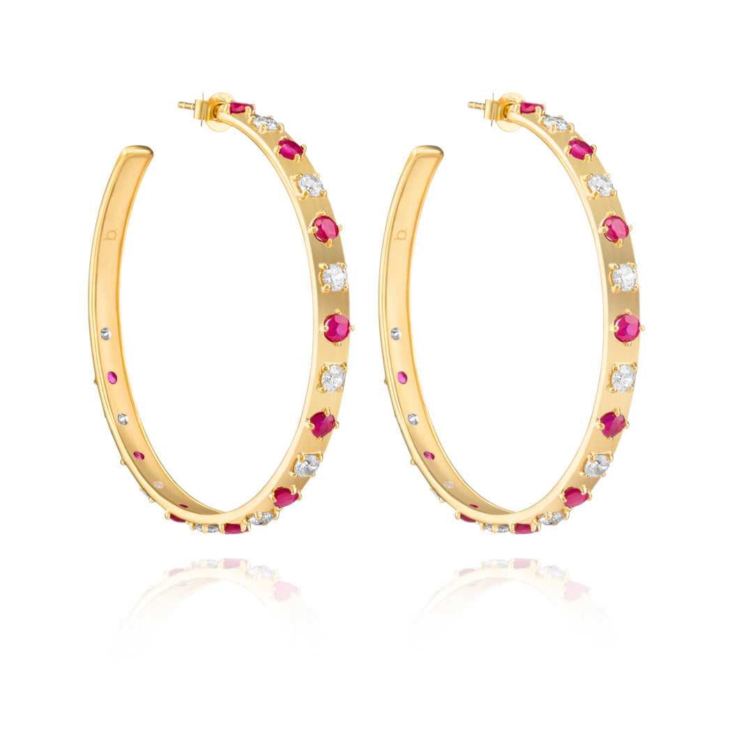 Statement Hoop Earrings (14K Gold Vermeil)