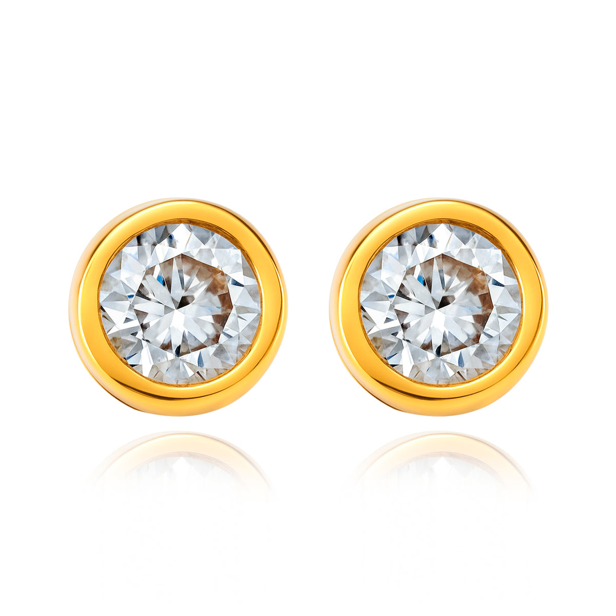 Bold Stud Earrings (14K Gold Plated)