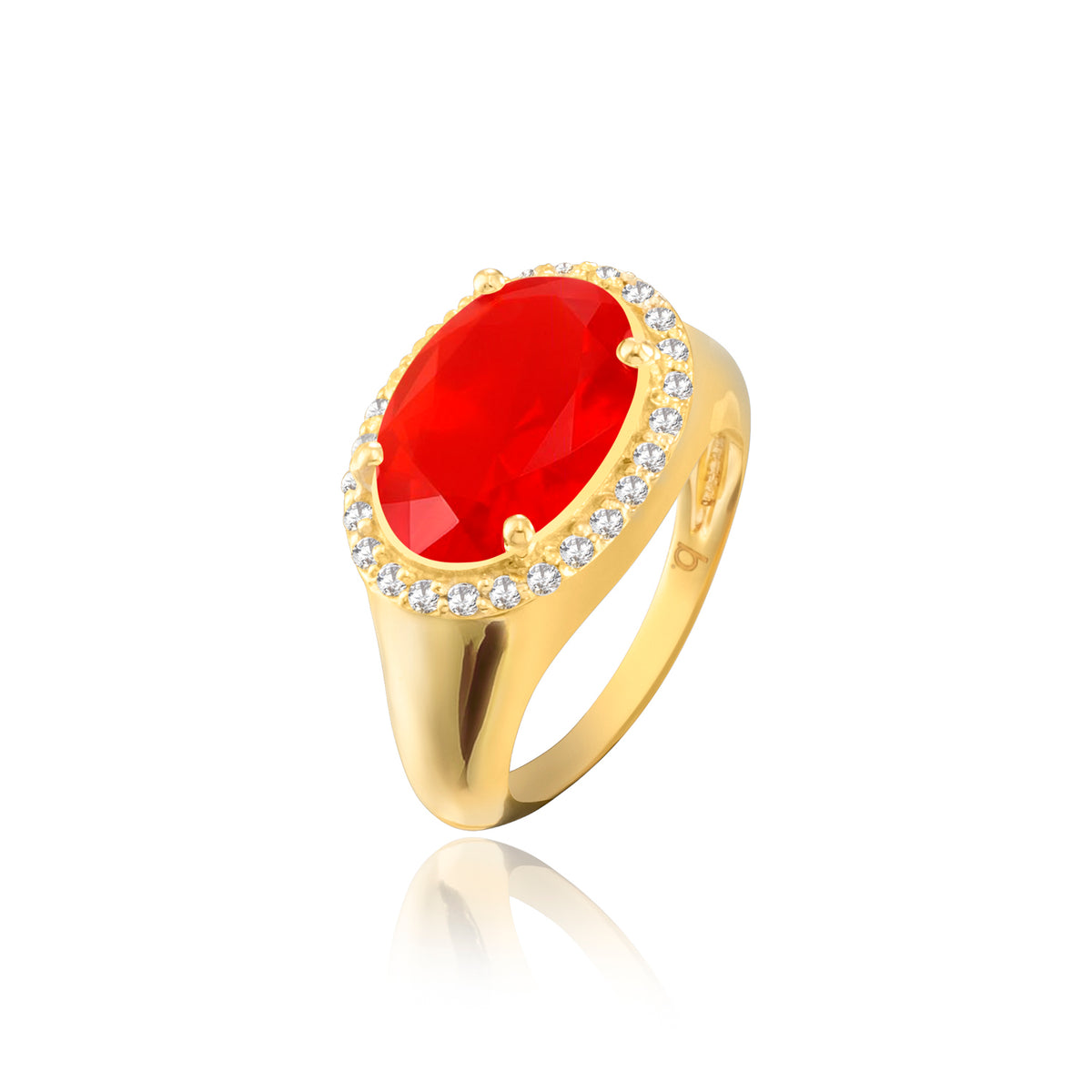 Fire Stone Ring (14K Gold Vermeil)