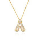 Rebel Letter Necklace (14K Gold Plated)