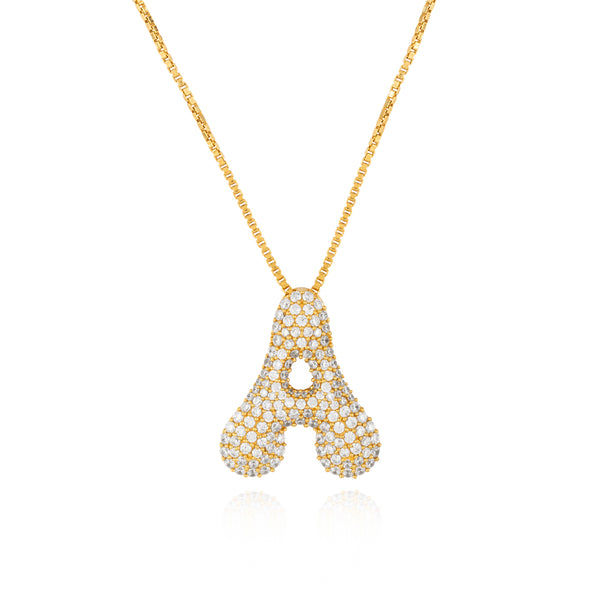 Rebel Letter Necklace (14K Gold Plated)