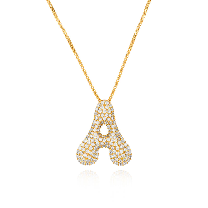 Rebel Letter Necklace (14K Gold Plated)