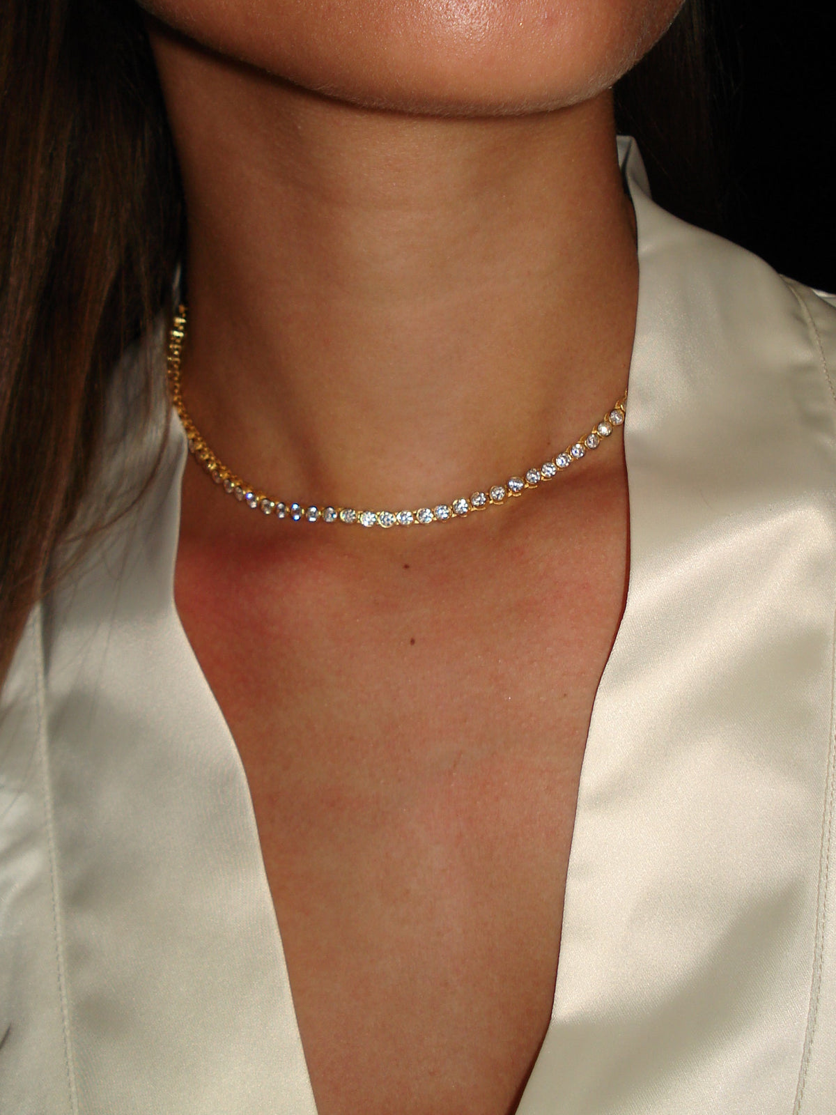Victory Tennis Necklace (14K Gold Vermeil)