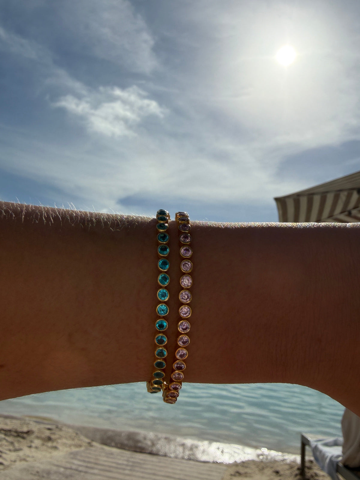Eternal Tennis Bracelet – Pink (14K Gold Vermeil)