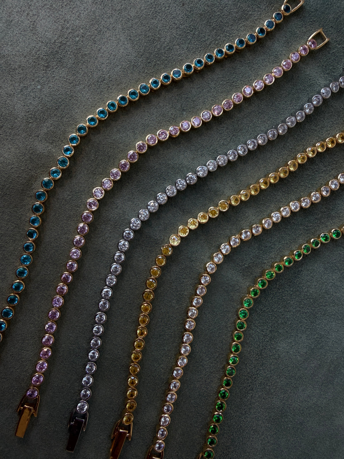 Eternal Tennis Bracelet – Blue (14K Gold Vermeil)
